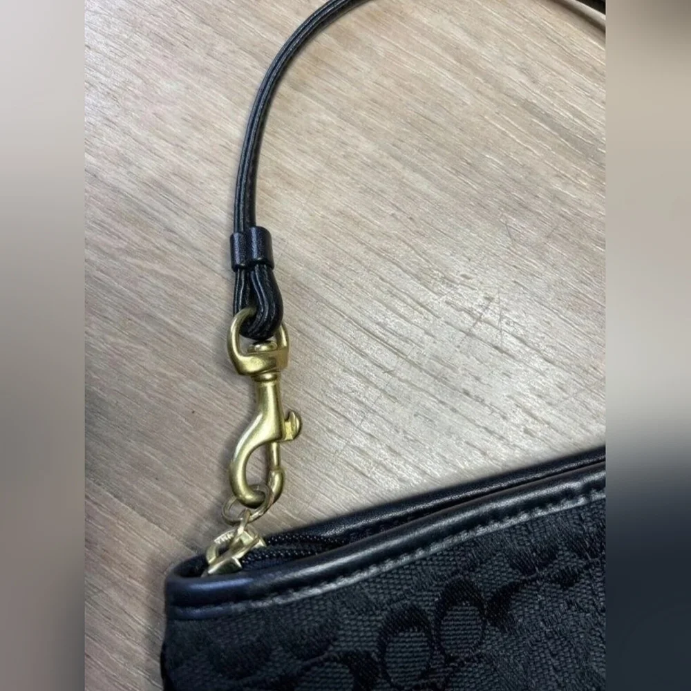 Coach | 1941 Leather Trim Canvas Wristlet | Color: Black | Vintage